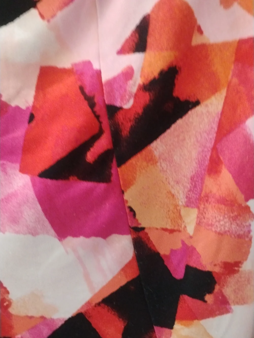 89th & Madison Pink Orange Red Abstract Skirt SZ XL